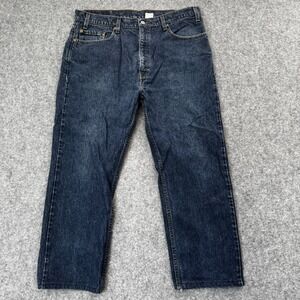 Vintage 1998 Levi's 505 Relaxed Fit Tapered Leg Blue Denim Jeans 38x30